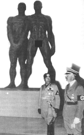 Hitler & Mussolini enjoy a homoerotic exhibit