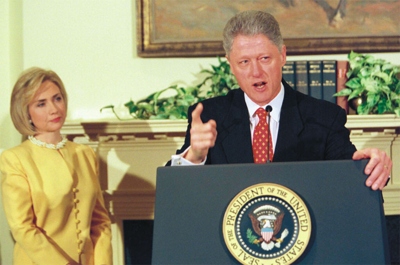 Bill Clinton lied about having sex with Monica Lewinsky