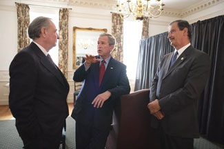 George Bush, Vicente Fox, Paul Martin in Waco