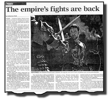New Zealand Herald Article on Gladiator World