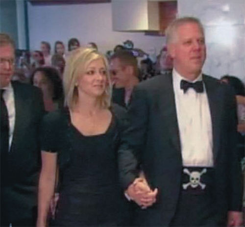 Glenn Beck with his wife