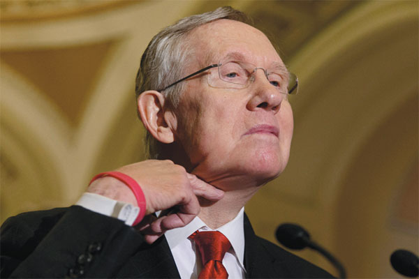 Harry Reid's Evil Hand Sign