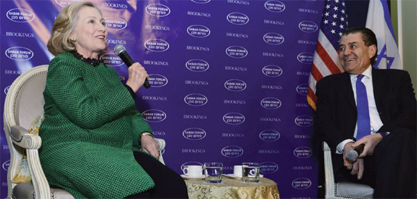 Hillary Clinton with Haim Saban