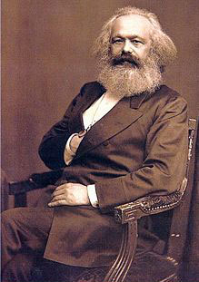 Karl Marx gives Masonic handsign
