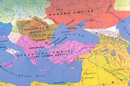 Map of Khazaria