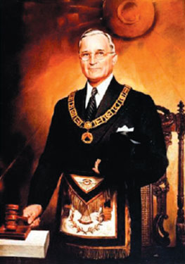 President Harry Truman in Masonic Regalia