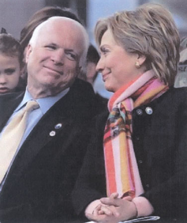 McCain and Hillary share a moment