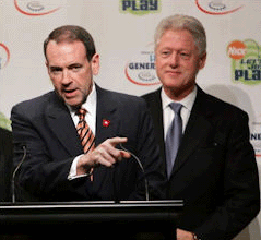 Motley Crew: Mike Huckabee and Bill Clinton