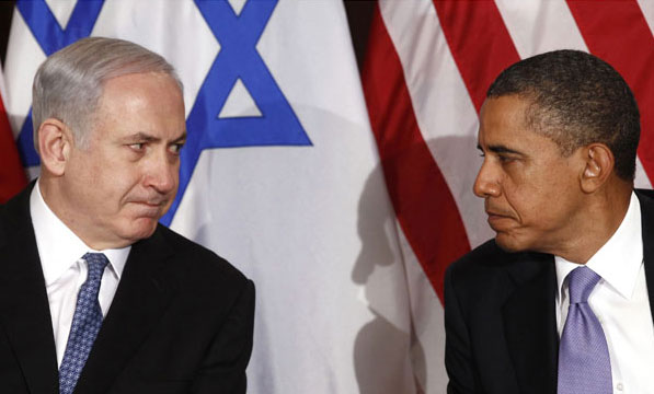 Bibi Netanyahu with Barack Obama