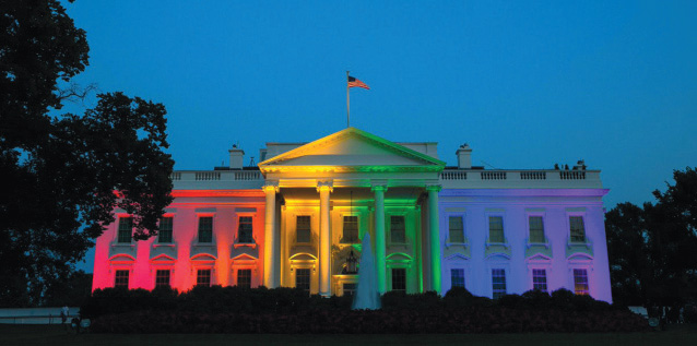 Barack Obama highlighted the White House with the symbolic colors for homosexuals