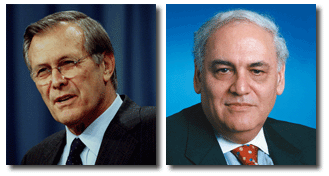 Donald Rumsfeld and Richard Perle