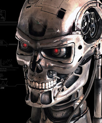 Terminator robot face photo Terminator robot face photo
